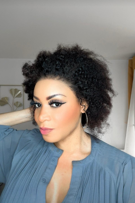 Perruque Sans Colle Afro – 10 pouces – Couleur : Noir