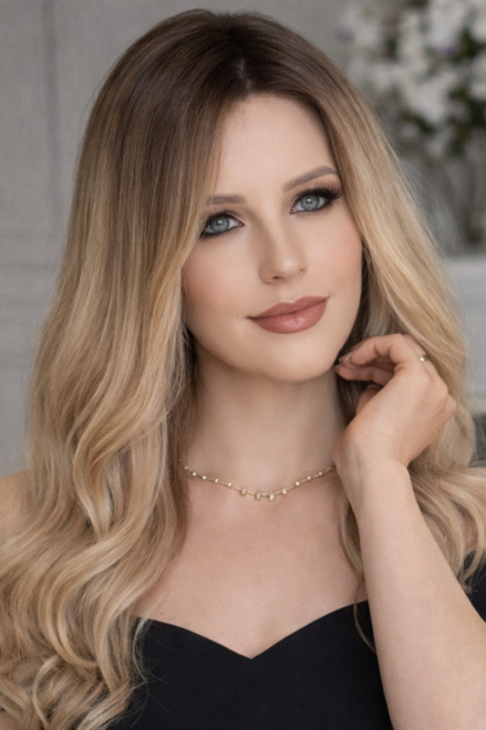 Lace Top Wig – Wavy – Couleur : #H18A/60 (Blond froid balayé) – Longueur : 18 pouces