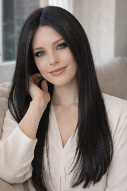 Lace Top Wig – Wavy – Couleur : #NA (Noir profond) – Longueur : 18 pouces